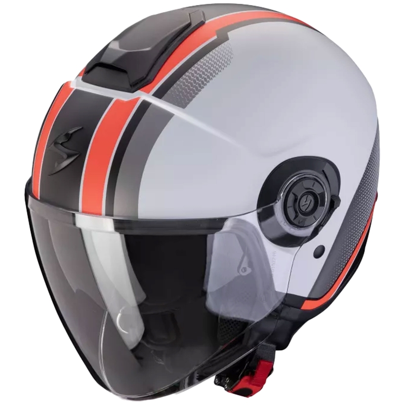 Otevřená helma na motorku Scorpion CORPION EXO-CITY II VEL matná šedo-červená