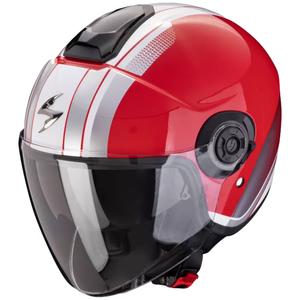 Kask motocyklowy otwarty Scorpion EXO-CITY II VEL czerwono-biały