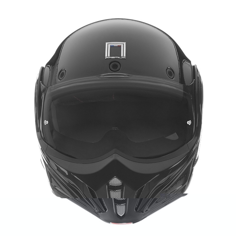 Kask motocyklowy typu flip-up NOX PREMIUM Stratos matowo czarny