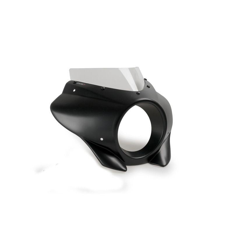 Semifairing PUIG MIRAGE SPORT clear matt black housing