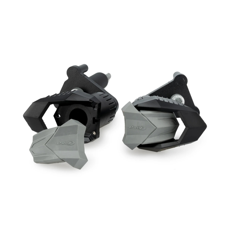 Frame sliders PUIG R19 black with grey rubber