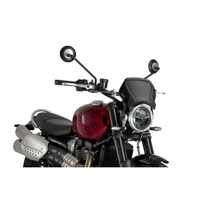 Windshield PUIG FRONTAL PLATE black aluminium