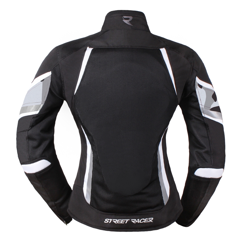 Damska kurtka motocyklowa Street Racer Elite czarno-biała wyprzedaż