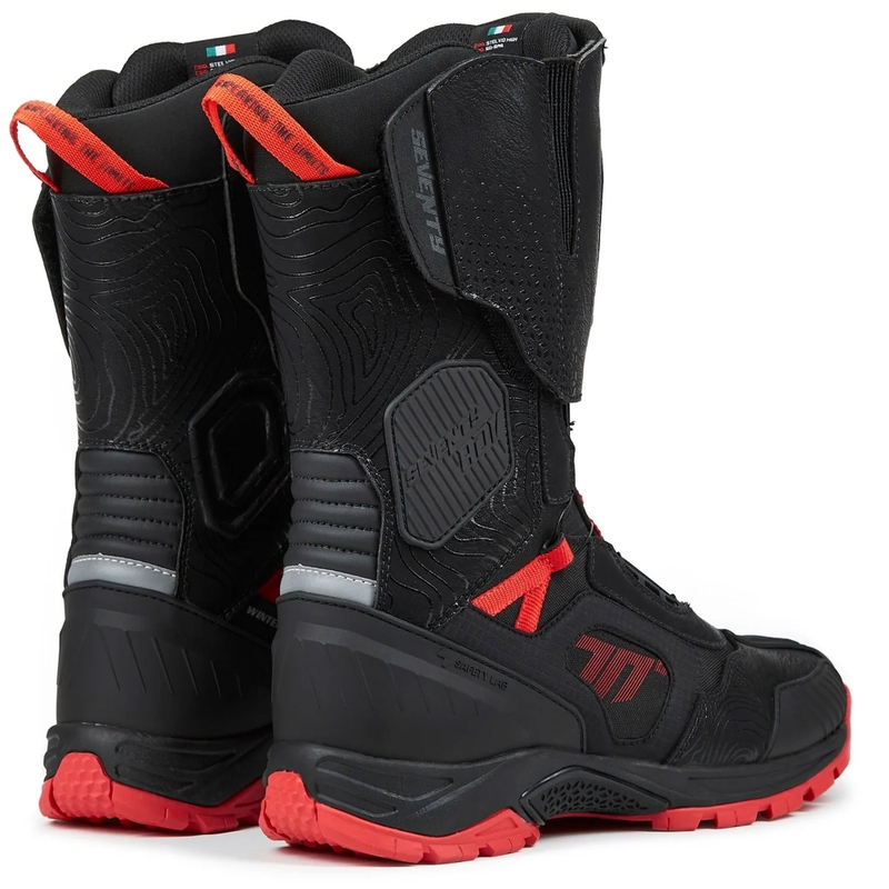 Seventy Degrees SD-BA6 Stelvio High Buty motocyklowe Czarno-Czerwone