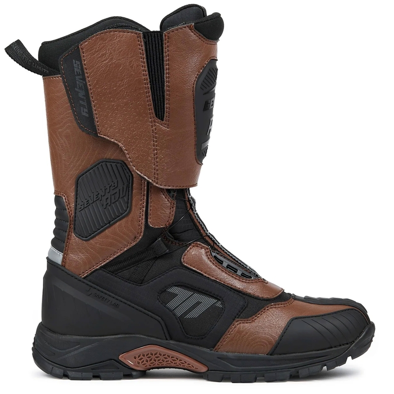 Seventy Degrees SD-BA6 Stelvio Wysokie Buty Motocyklowe Brązowe