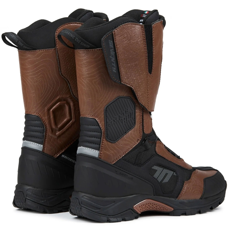 Seventy Degrees SD-BA6 Stelvio Wysokie Buty Motocyklowe Brązowe