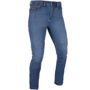 Damskie jeansy motocyklowe Oxford Sofia AA proste krótkie jeansy niebieskie
