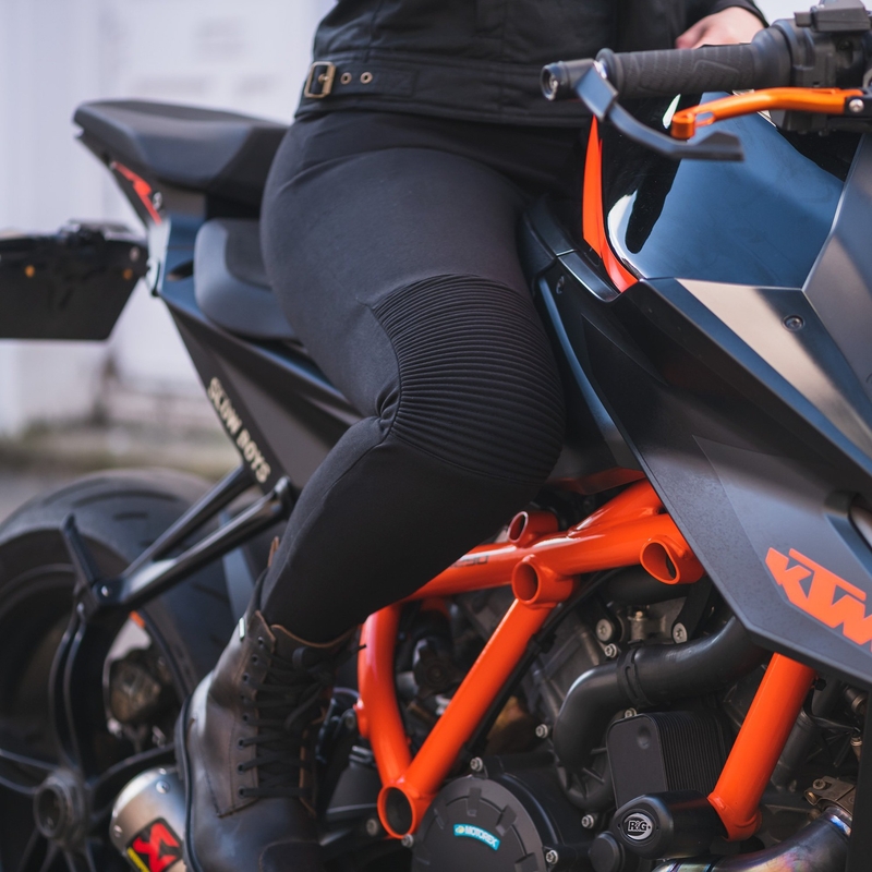 Damskie legginsy motocyklowe Oxford Super Moto czarne