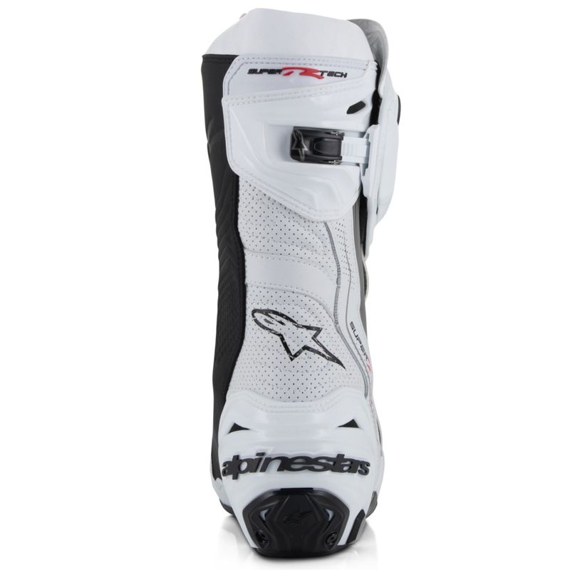 Buty motocyklowe Alpinestars Supertech R Vented w kolorze biało-jasnoszarym-czarnym