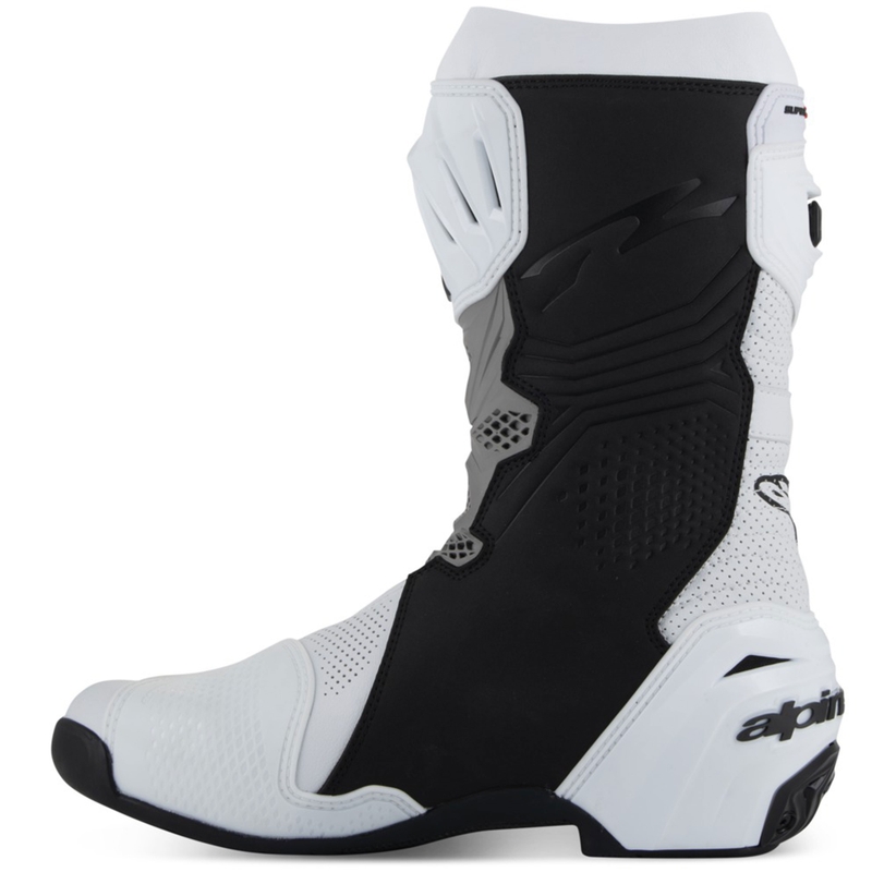 Buty motocyklowe Alpinestars Supertech R Vented w kolorze biało-jasnoszarym-czarnym