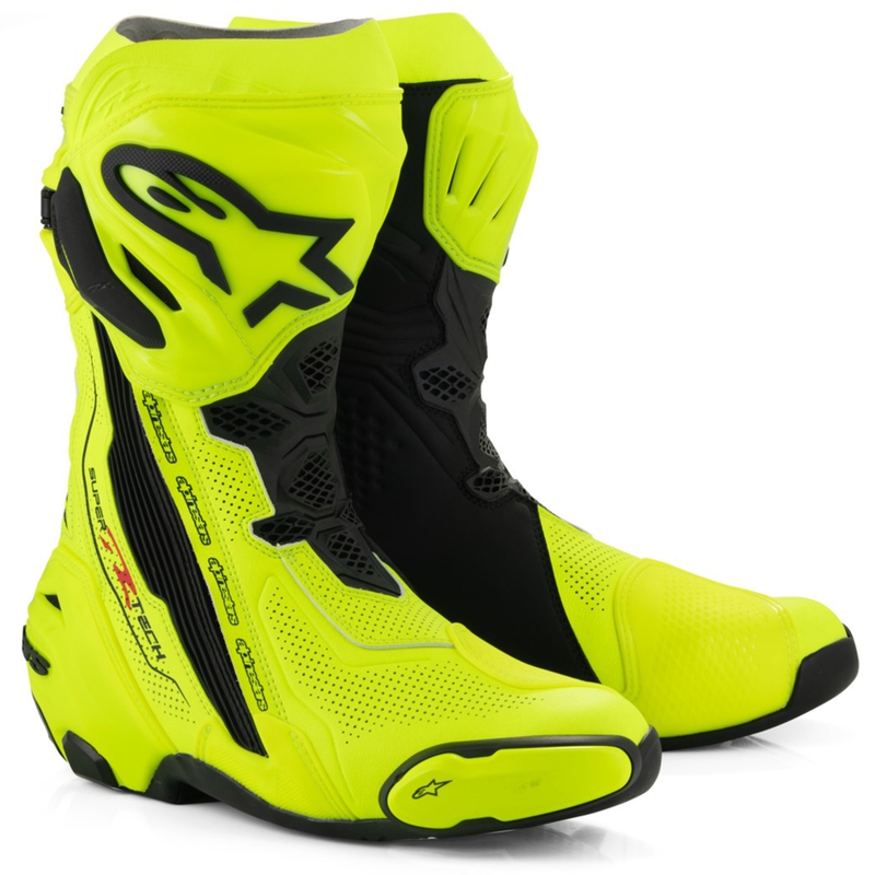 Buty motocyklowe Alpinestars Supertech R Vented fluo żółto-czarne