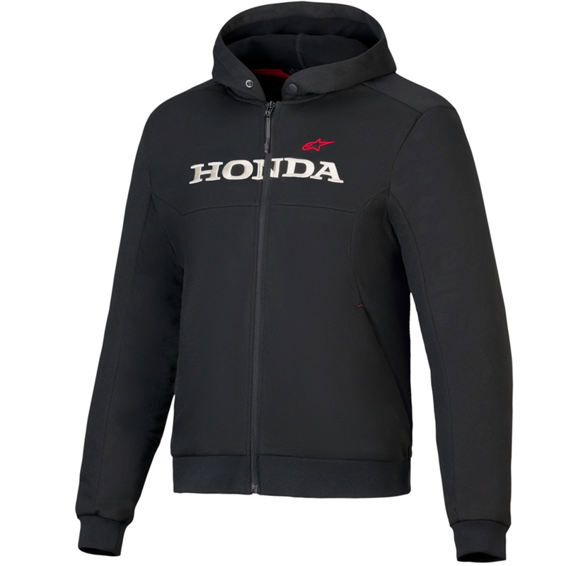 Alpinestars Chrome V3 Sport Hoodie Honda kolekcja czarno-beżowo-czerwona