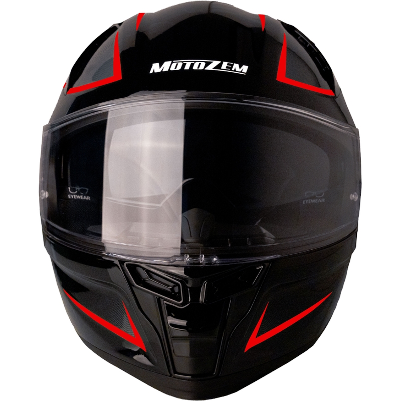 Kask motocyklowy integralny Motozem Guardian czarno-czerwony - II. jakość