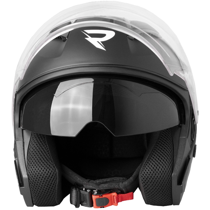 Otwarty kask motocyklowy Street Racer Sonic matowy czarno-czerwony - II. jakość