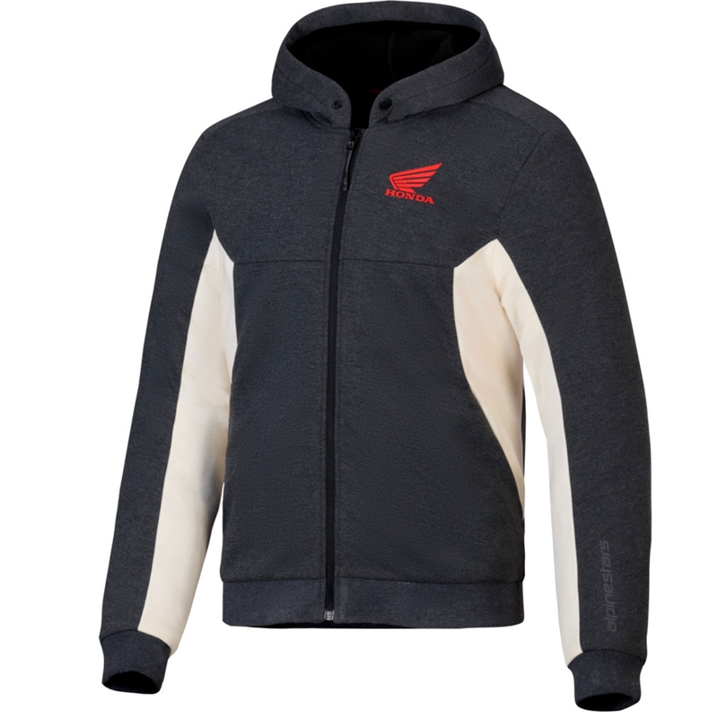 Bluza z kapturem Alpinestars Chrome V3 Sport Honda Collection Dark Grey-Cream-Red
