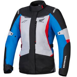 Kurtka motocyklowa damska Alpinestars Stella ST-1 wodoodporna Honda kolekcja szaro-niebiesko-czarno-czerwona