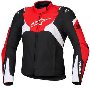 Kurtka motocyklowa damska Alpinestars Stella T-Jaws V4 wodoodporna Honda Collection czarno-czerwono-biała