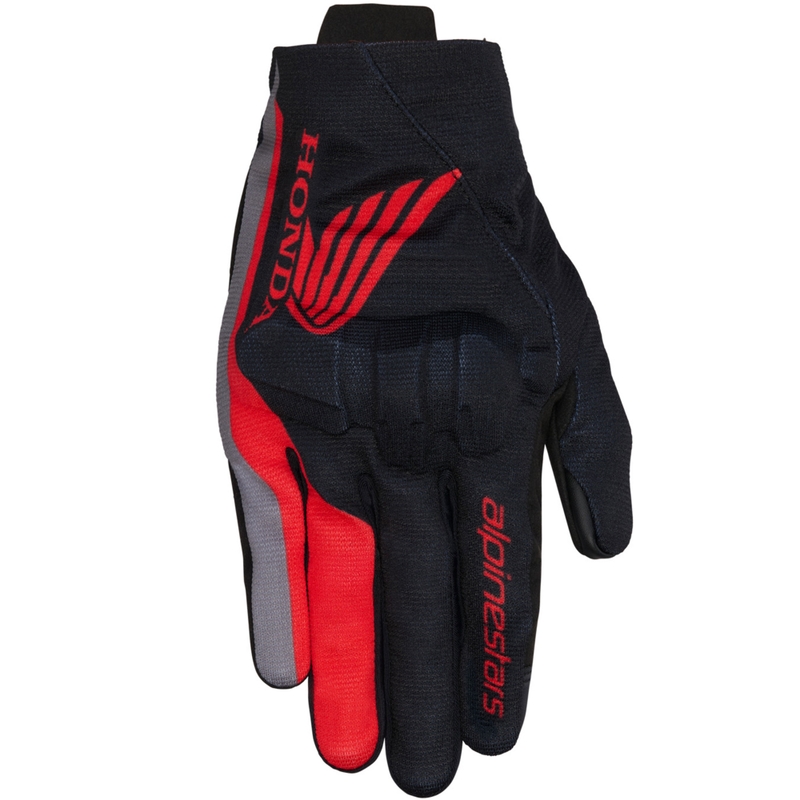 Rękawice motocyklowe Alpinestars Reef V2 Honda Collection czarno-czerwono-szare