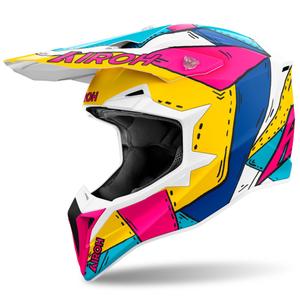 Kask motocrossowy Airoh Wraaap Paint matowy wielokolorowy
