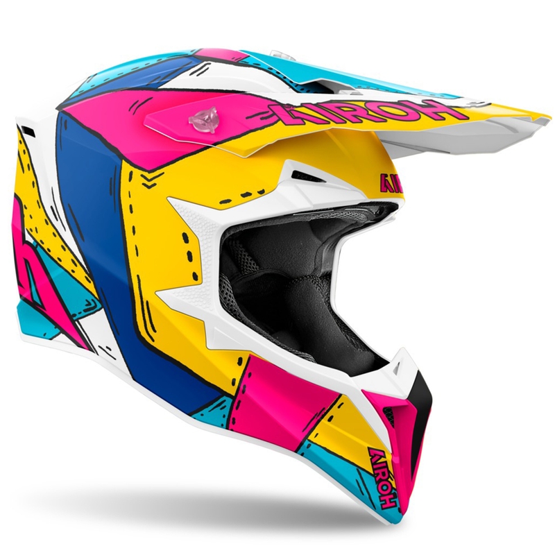 Kask motocrossowy Airoh Wraaap Paint matowy wielokolorowy