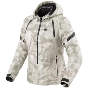 Damska kurtka motocyklowa Revit Flare 3 H2O camo szaro-biała