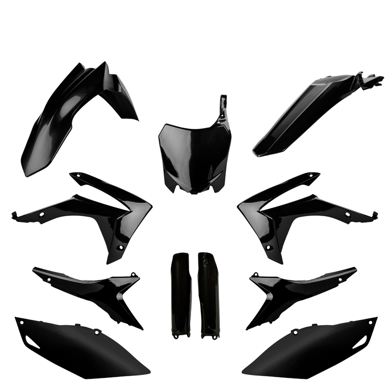 Plastic body kit POLISPORT black for HONDA CRF 450 R 2013-2016, HONDA CRF 250 R 2014-2017