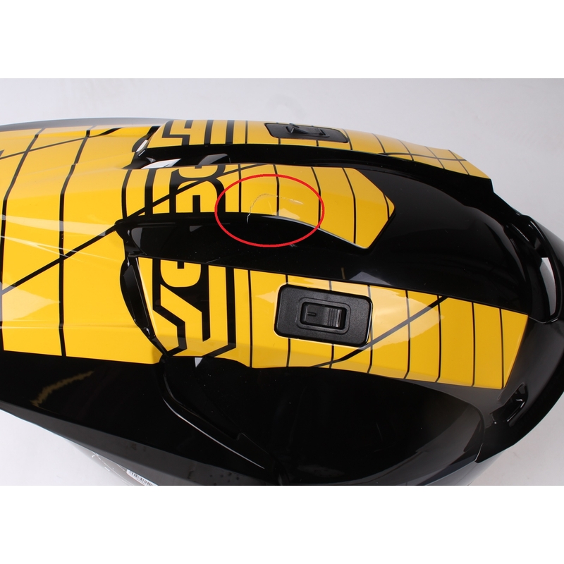 Kask Enduro z blendą przeciwsłoneczną RSA MX-01 czarno/szaro/żółty - II. jakość