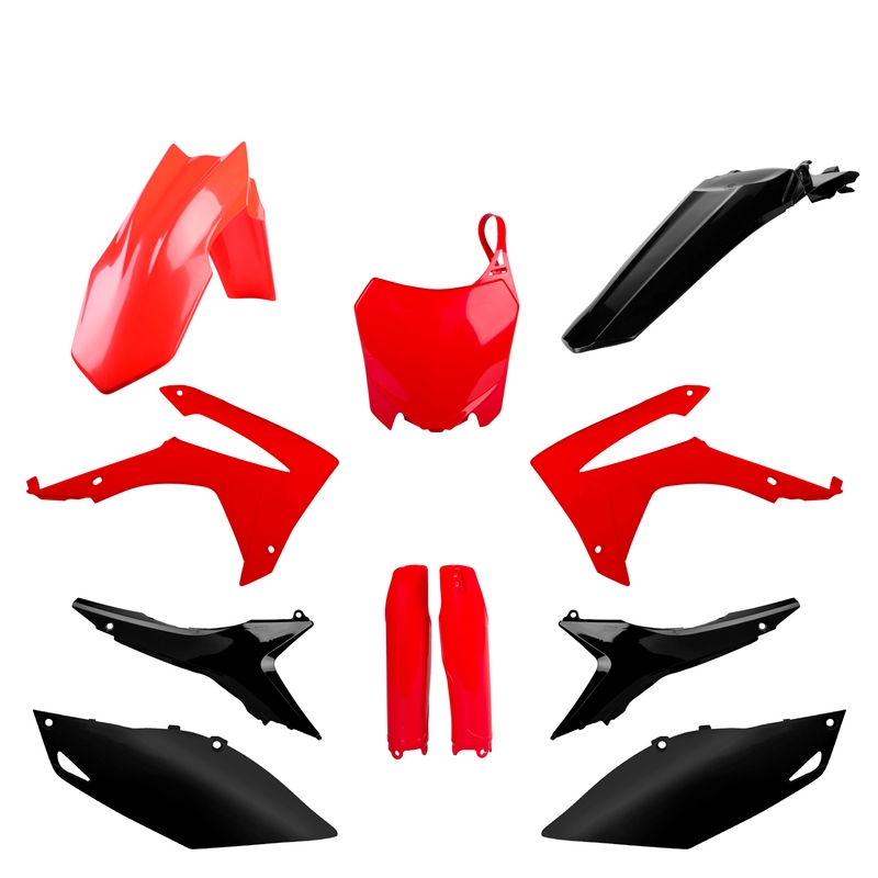Plastic body kit POLISPORT red cr05/black for HONDA CRF 450 R 2013-2016, HONDA CRF 250 R 2014-2017