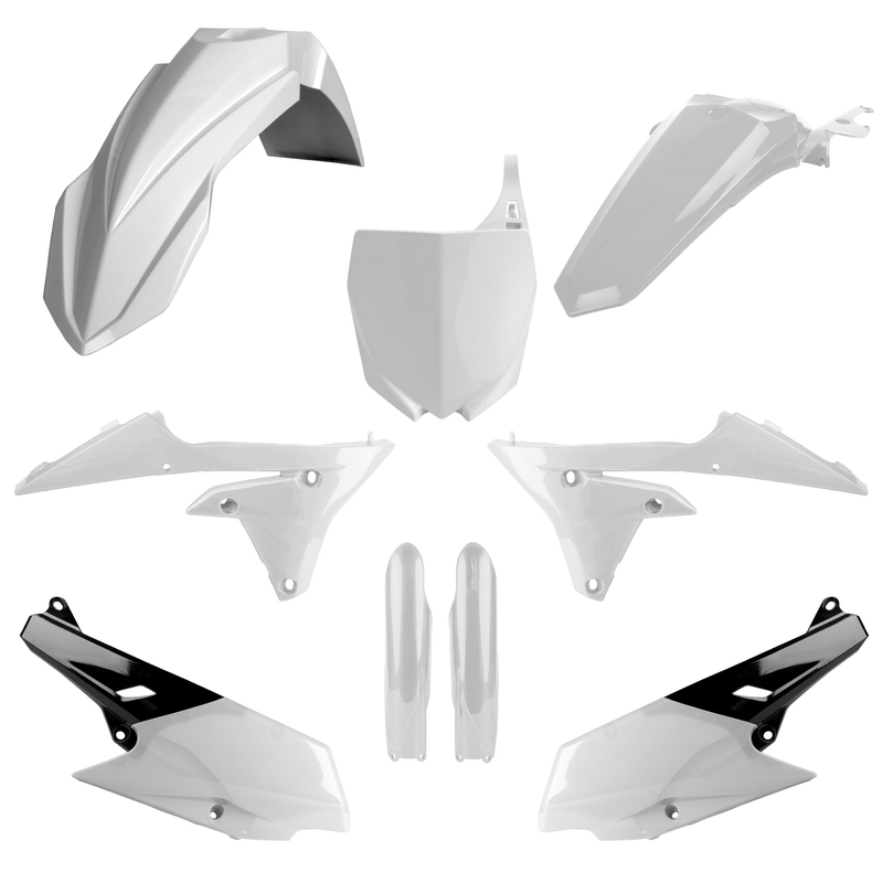Plastic body kit POLISPORT White for YAMAHA YZ 250 F 2014-2018, YAMAHA YZ 450 F 2014-2017