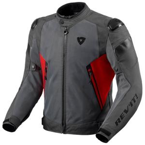 Szaro-czerwona kurtka motocyklowa Revit Control Air H2O