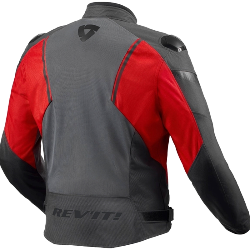 Szaro-czerwona kurtka motocyklowa Revit Control Air H2O