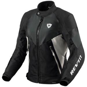 Damska kurtka motocyklowa Revit Control H2O czarno-srebrna