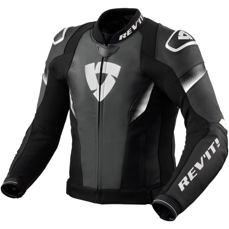 Skórzana kurtka motocyklowa Revit Control czarno-biała