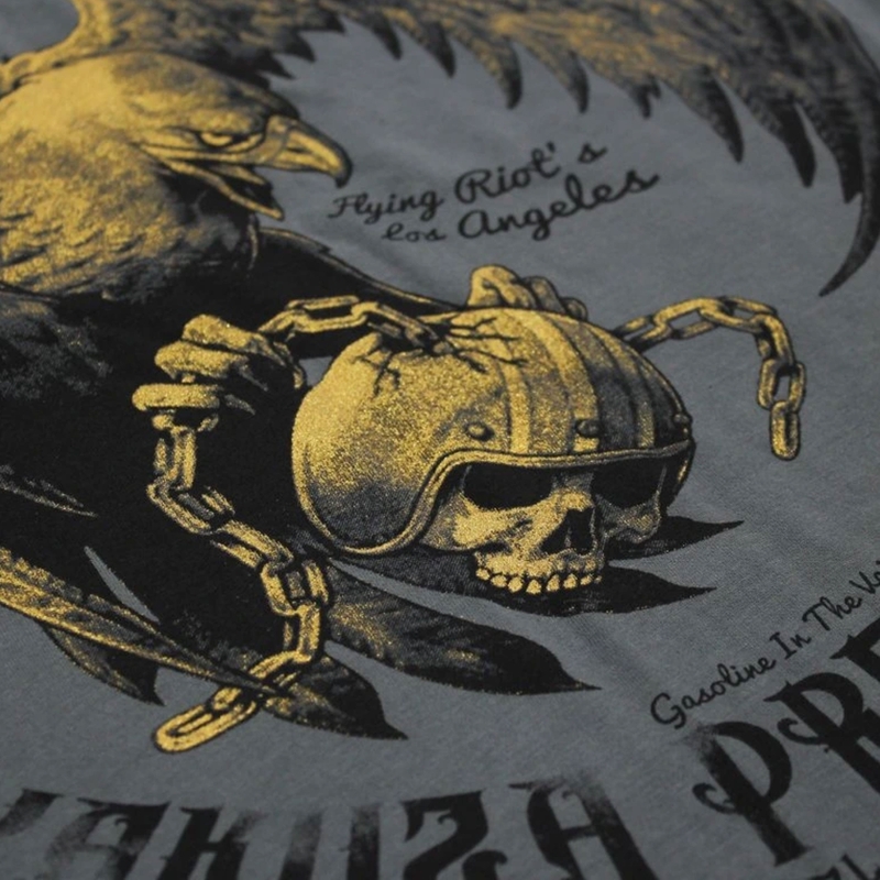 Koszulka Yakuza Premium Born To Burn Flying Riots Los Angeles w kolorze oliwkowo-zielonym