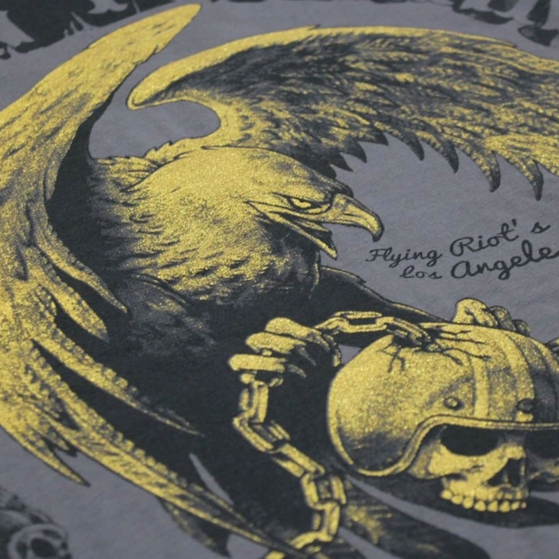 Koszulka Yakuza Premium Born To Burn Flying Riots Los Angeles ciemnoszara