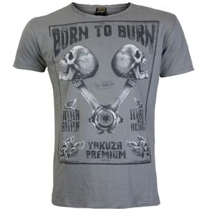 Koszulka Yakuza Premium Rude and Rough Born to Burn - Los Angeles szara