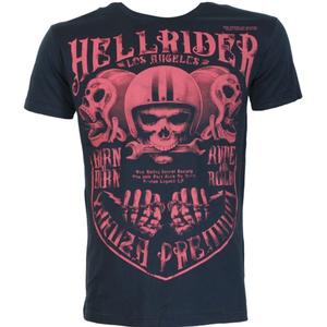 Koszulka Yakuza Premium Hell Rider - Born to Burn ciemnoniebieska