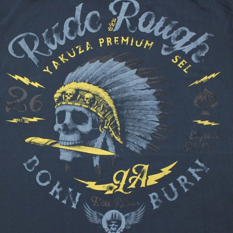 Koszulka Yakuza Premium Rude and Rough - Los Angeles ciemnoniebieska