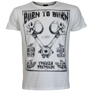 Koszulka Yakuza Premium Rude and Rough Born to Burn - Los Angeles, biała