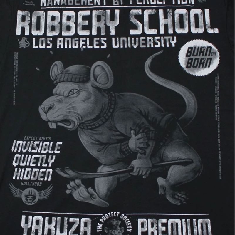 Koszulka Yakuza Premium Robbery School - Los Angeles czarna
