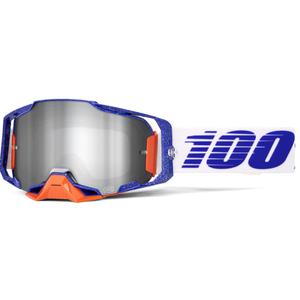 Gogle motocrossowe 100% Armega Lavingaad ze srebrnym pleksiglasem