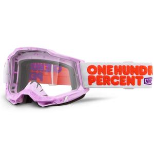 Gogle motocrossowe Accuri 2 Hundreds 100% z przezroczystym pleksiglasem