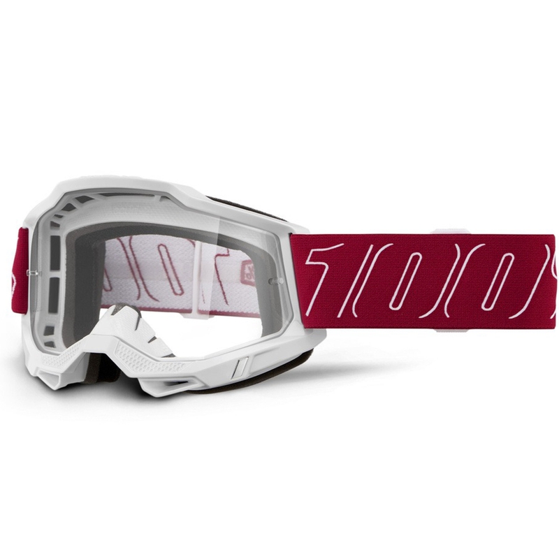 Gogle motocrossowe Accuri 2 Redline 100% z przezroczystym pleksiglasem