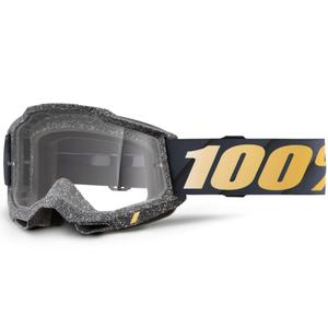 Gogle motocrossowe Accuri 2 Risland 100% z przezroczystym pleksiglasem