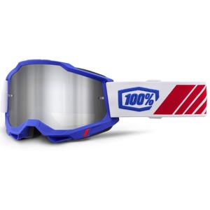 Gogle motocrossowe Accuri 2 Kolby 100% z pleksiglasem w kolorze srebrnym