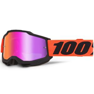 Gogle motocrossowe 100% Accuri 2 Ferran z czerwonym pleksiglasem