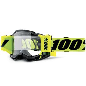 Gogle motocrossowe 100% Accuri 2 Forecast fluo żółte z przezroczystym pleksiglasem