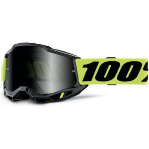 Gogle motocrossowe 100% Accuri 2 Sand fluo yellow z przydymionym pleksiglasem