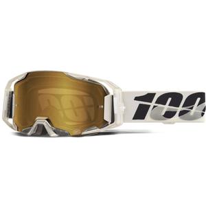 Gogle motocrossowe 100% ARmatic Pitch ze złotym pleksiglasem