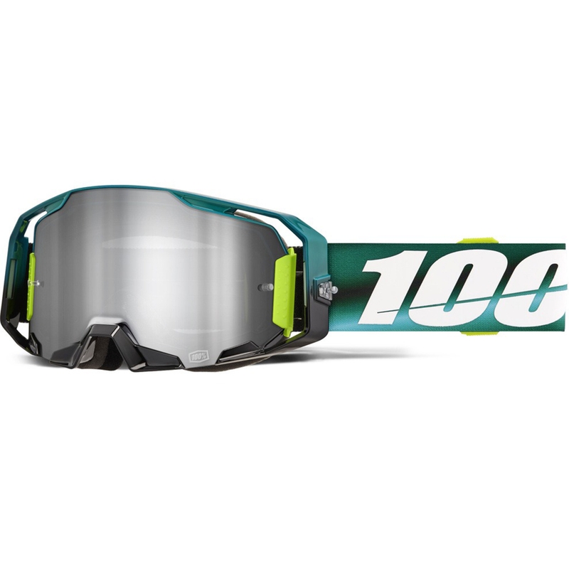 Okulary motocrossowe 100% ARmatic Polarity ze srebrnym pleksiglasem
